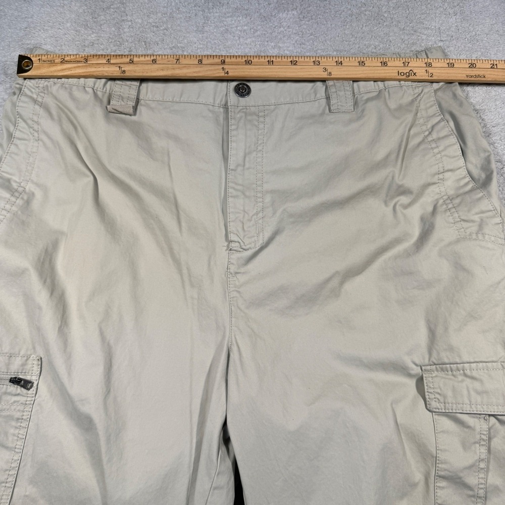 Y2K Columbia Cargo Pants Outdoor Hiking Travel‎ Utility Khaki Tall LT Gorpcore - Picture 5 of 8